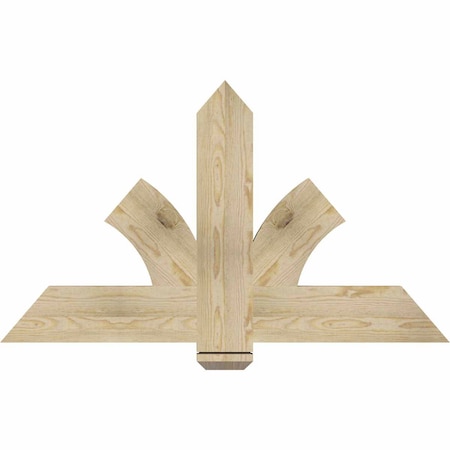 Ekena Millwork Redmond Rough Sawn Timber Gable Bracket, Douglas Fir, 48"W x 28"H x 2"D x 6"F, 14/12 Pitch GBW048X28X0206RED00RDF